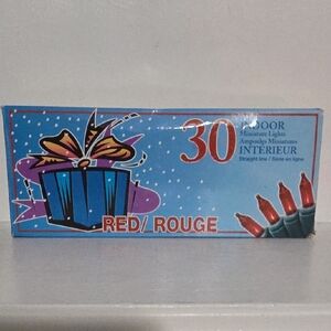 7 PACK Dollarama Christmas 30-Light Mini Light Set - Color Combos Red
